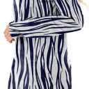 ETCYY Tunic Tops for Women Loose Fit Long Sleeve Shirts Fall 2026 Dressy Casual Blouse Striped Button Cowl Neck Sweatshirts (M)