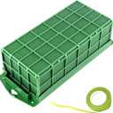 Takytao Floral Foam Cage, Dry Flower Cage Holders, Green Foam Cage Blocks for Fresh Flower Arrangements Decoration, Wedding, Interior and Garden (1 pcs)
