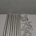 HEI! DEAR 2Pack Silver Curtain Rods 48 to 84 Inch(4-7FT),1 Inch Heavy Duty Curtain Rods,Adjustable Curtain Rod Set,Modern Decorative Drapery Rods,Telescoping Window Curtains Rods 36-88",Antique Silver