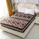 Bedding Fitted Sheet with Deep Pocket Mattress Cover Sheets,Boho Design Printed Fabric Bed Sheets (Brown(Boho), Full)
