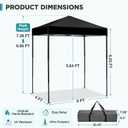 EAGLE PEAK 6x4 Instant Pop Up Canopy Tent, Black, No Wall