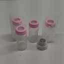 Matyz Glass Breastmilk Storage Containers, 4 Pack, 8 oz Bottle, Fit with Spectra Medela Philips Avent Pump - Wide Mouth Breastmilk Collection and Storage Bottle with Lids - No BPA (Pink Lids) 