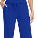 Women's 2 Piece Set Summer Outfits I Lounge Sets Short Sleeve Tops I High Waisted Wide Leg Pants Tracksuit Sets (X-Large)