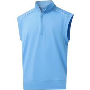 M MAELREG Golf Vests For Men Dry Fit Lightweight Moisture Wicking Performance Sports Breathable Golf 1/4 Zip Pullover Men (Blue, L)