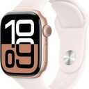Apple Watch Series 10 [GPS, 46mm] - Rose Gold Aluminum Case with Light Blush Sport Band, M/L 