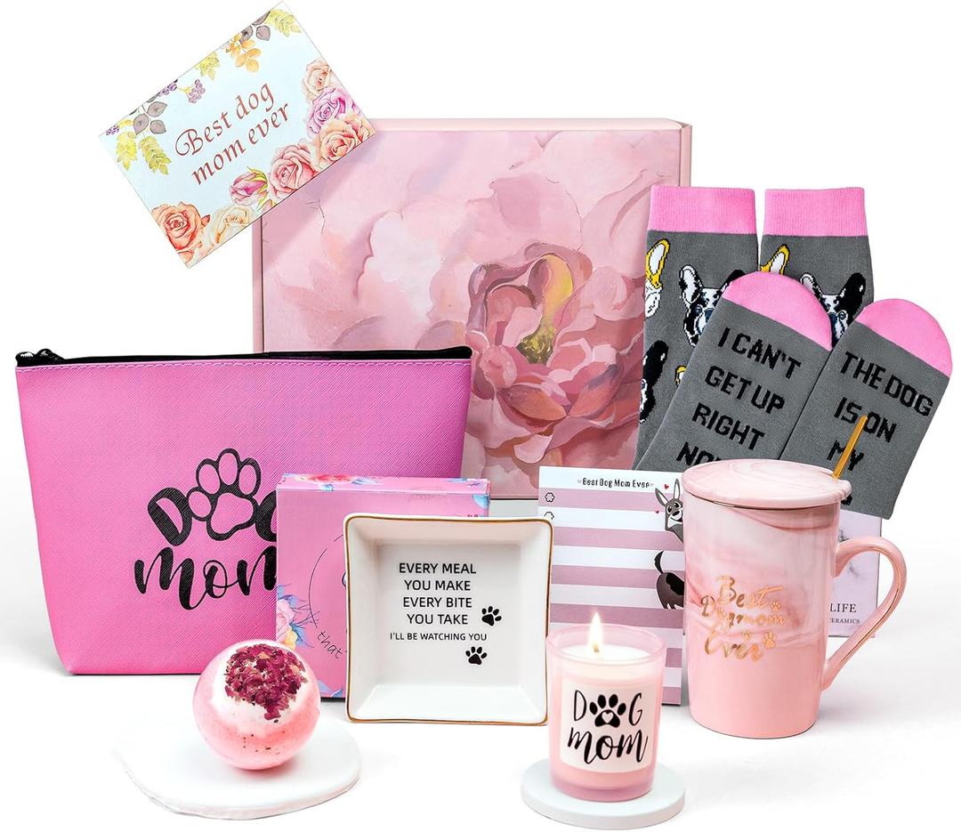 Dog Mom Gifts for Women, Dog Lovers Gifts for Dog Lovers Women, Dog Themed Gift Basket, Birthday Gifts for Women, Mom, Sister, Wife, Unique Gifts for Women, Mothers Day Gift Basket