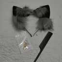 Cat Wolf Fox Dog Ears Headband Handmade Faux fur Cosplay Halloween Costume Party