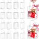 Jutieuo 24 PCS Clear Gift Bags with Handles, 6.7 x 9.1 x 2.8 Inches Reusable Plastic Goodie Bag Transparent Party Favor Bags Bulk for Weddings Birthdays Events, Classrooms & Celebrations