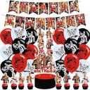 Wrestling birthday party supplies,Wrestling Boxing Match party including cake caps, cupcake caps, flags, Latex Balloons, It is very suitable for birthday party supplies.