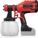 Paint Sprayer, Cordless HVLP Paint Sprayer with Brushless Motor, Compatible with Milwaukee 18V Battery(Battery Not Included),1000ml/min High Flow, 1200ml Container, 150 Din/s Max Viscosity