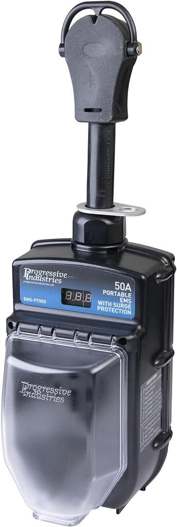 Progressive Industries 50 Amp Portable RV Electrical Management System Surge Protector (1 MIN), EMS-PT50X