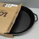 Lodge 17 Inch Pre-Seasoned Cast Iron Skillet - Dual Assist Handles - Use in the Oven, on the Stove, on the Grill, or Over a Campfire - Black