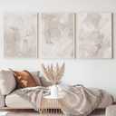 Abstract Neutral Canvas Wall Art for Living Room Bedroom Modern Home Artwork Beige Texture Canvas Painting Watercolor Picture Beige White Neutral Prints Abstract Picture 16x24inchx3pcs No Frame (24L" x 16W")