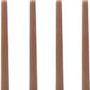 Brown Tall Taper Candles 4 inch Unscented Smokeless Long Tall Tapered Candle for Candlesticks Sticks Wedding Advent Home Decor Dinner Christmas，Set of 4