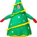 Inflatable Christmas Tree Costume Blow Up Costumes For Women Men Holiday Vacation Inflatable Costume Adult Party Cosplay Suits Outfit