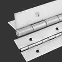 2 Piece 2" x 20" Stainless Steel Piano Hinge, 0.060" / 1/16" Thick Heavy Duty With Holes, Silver Continuous Hinges for Wood Furniture Mailbox Tool/Storage Boxes Cabinets Door