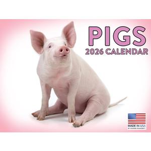 Pig Calendar 2026 Monthly Wall Calender 12 Month | American Made In The USA