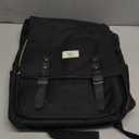 Ronyes Vintage Laptop Backpack for Women Men, 15.6 inch Bookbag Casual Daypack with USB Charging Port for College Work, All Black Backpacks