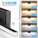 VOLISUN Modern Bathroom Vanity Light 48 inch, Rotatable, 30W Dimmable 5CCT Led Bathroom Light Fixture Over Mirror, Black Bar Vanity Light for Bathroom Mirror Cabinets-ETL Certificated