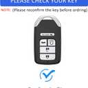Key Fob Cover with Keychain for Accord Civic CRV Pilot Passport Insight