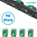 UCTRONICS Heavy-Duty 1U Raspberry Pi Rack Mount – 2mm Thick Carbon Steel, Front-Removable, 4 Brackets for Raspberry Pi 5, 4B, 3B+/3B & Other B Models, Raspberry Pi Server Rack, 19” Standard Rack