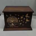 DGDCDV Cremation Memorial Urns for Human Ashes Adult Male Female, Wooden Urns Box and Casket for Ashes Men Women Child, Large Burial Funeral Urns for Ashes, Holds Up to 270 LBS