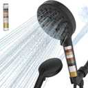 Cobbe Filtered Shower Head, High Pressure 9 Spray Mode Handheld Shower Head with Filter Built-in Power Wash with Hose and Water Softener for Hard Water Remove Chlorine, Matte Black (3. Matte Black)