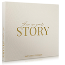 Baby Memory Book & Baby Keepsake Book to Record Baby's Milestones and Photos for Newborn Girl or Newborn Boy, Gender Neutral, Scrapbook Album, First 5 Year Journal Includes Stickers & Keepsake Box