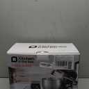 Kitchen in the box Stand Mixer,3.2Qt Small Electric Food Mixer,6 Speeds Portable Lightweight Kitchen Mixer for Daily Use with Egg Whisk,Dough Hook,Flat Beater (Black)