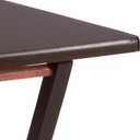 Amazon Basics Portable Foldable TV Tray Table with Storage Rack, Space-Saving Design, Sturdy Wood, 14.6"L x 19"W x 26"H, Espresso, 4-Pack