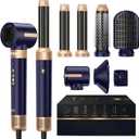 5-in-1 Hair Dryer 1000 W Blower Brush Set, Air Styler, Negative Ion Curling Iron, Hair Straightening Brush, with 5 Accessories, 3 Temperatures, For Straightening, Volume, Curling