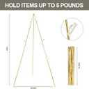 DANMO Easel Stand for Wedding Sign Poster 63'' Instant Display Floor Adjustable Metal Art Easel Gold