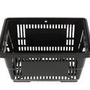Black Basket 21L Black Shopping Basket Portable Grocery Basket Large Storage Capacity
