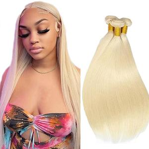 613 Honey Blonde Bundles Human Hair Straight Bundles Human Hair 18 18 18 Inch Blonde Brazilian Hair 3 Bundle Unprocessed Virgin Remy Hair Extensions 50 Gram Per Bundle