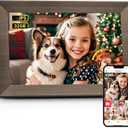 Frameo 10.1" Digital Picture Frame, Smart WiFi Digital Photo Frame with 1280x800 HD IPS Touch Screen 32GB Memory Auto-Rotate Wall Mounted, Share Photos/Videos from Phone Anywhere(Gray Wood)