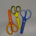 Honoson 3 Pieces Kids Scissors Blunt Tip 6" Small Stainless Safety Scissors with Cover for Toddler Preschool Age 4-7 8 9 Children Teacher School Craft Christian Supplies