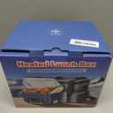 Rechargeable Heated Lunch Box for Men, 1.3L Cordless Electric Lunch Box for Adults with Smart Scheduled Heating, Portable Food Warmer with Complete Accessories (Blue)