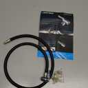 LUMITECO Locking Tire Chuck with Rubber Hose and Standard Tire Valve Fine Thread, Tire Inflator Pump Hose Adapter for Twist On Convert to Lock On Connection, 10'' Hose Adapter