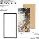 Fxojyvo Engineered Wood 20x40 Frame, Black Picture Frame for 20 x 40 Inch Poster Puzzle Photo, Light Weight 20 by 40 Poster Frame with Wood-grain for Wall - 1 Pack/Black/20 x40