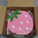 Waste Bin Garbage Can Trash Can Desktop Trash Can with Lid Strawberry Waste Bins for Desk Car Office Kitchen Garbage Basket for Room Decor Garbage Bin Trash Bin (Color : Pink, Size : Small)