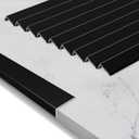 10-Pack 48 Inch Peel and Stick Aluminum Tile Trim, Decorative Kitchen Backsplash Trim Edge, Self Adhesive Tile Liner, Tile Edge Trim, Aluminum Corner Trim (Matte Black (10 Pack x 48 inch))