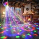 Sound Activated Party Lights with Remote Control Dj Lighting, Disco Ball Light Projected Effect Dancing Lights, Strobe Lamp for Parties Supplies Birthday Christmas Bar KTV Decorations -3-Pack