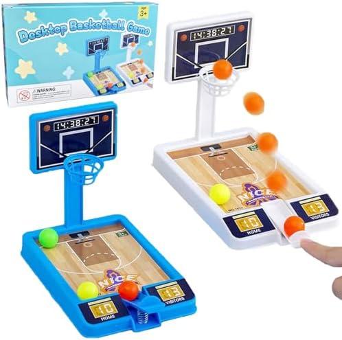 2 Pack Basketball Game Toys, Tabletop Basketball Shooting Game for Kids and Adults, Desk Games for Office for Adult to Reduce Stress, Basketball Party Favors Classroom Prizes for Boys Girls