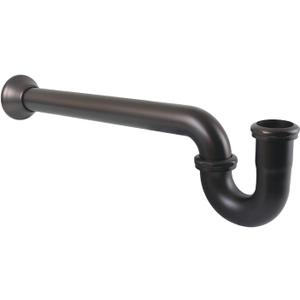 Kingston Brass CC5125 Vintage 1-1/2 in. P-Trap with Bell Flange, 19 in. Length, 18 Gauge, 19'' (L) x 3'' (W) x 5-1/16'' (H), Oil Rubbed Bronze