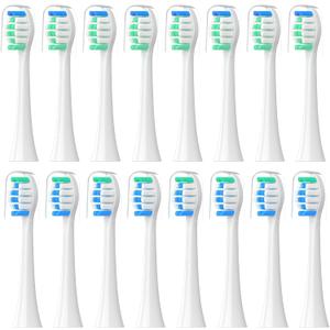 Replacement Toothbrush Heads Compatible with Philips Sonicare16 Pack Soft Replacement Electric Brush Head for 4100 5100 6100 HX9023/65 W Optimal Plaque Control Snap-on System