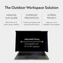 VIZOR Pro Laptop Sun Shield | Eliminate Screen Glare | One Size Fits All Laptops | New Wind-Resistant Pro Clips
