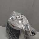 Kismile Small Electric Space Heater,Portable Ceramic Space Heater Fan for Office with Adjustable Thermostat and Overheat Protection ETL Listed for Kitchen, 750W/1500W(Silver)