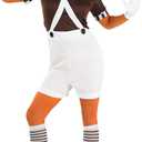 fun shack Womens Chocolate Factory Costume, Chocolate Costume Adult, Book Character Halloween Costumes for Women (Small, White)