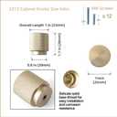 Goo-Ki 6 Pack Champagne Bronze Knurled Cabinet Knobs Solid Aluminum Hardware,Champagne Gold Drawer Knobs Modern Single Hole/Screw Bar Cabinet Pulls Handles