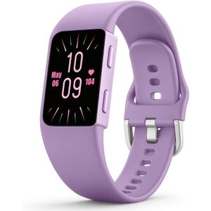 FITVII Fitness Tracker, Slim AMOLED Fitness Watch 2025 with 24/7 Heart Rate, Blood Pressure, Blood Oxygen, Stress Monitor, Step Calorie Counter, IP68 Waterproof Smart Watch for Women Men